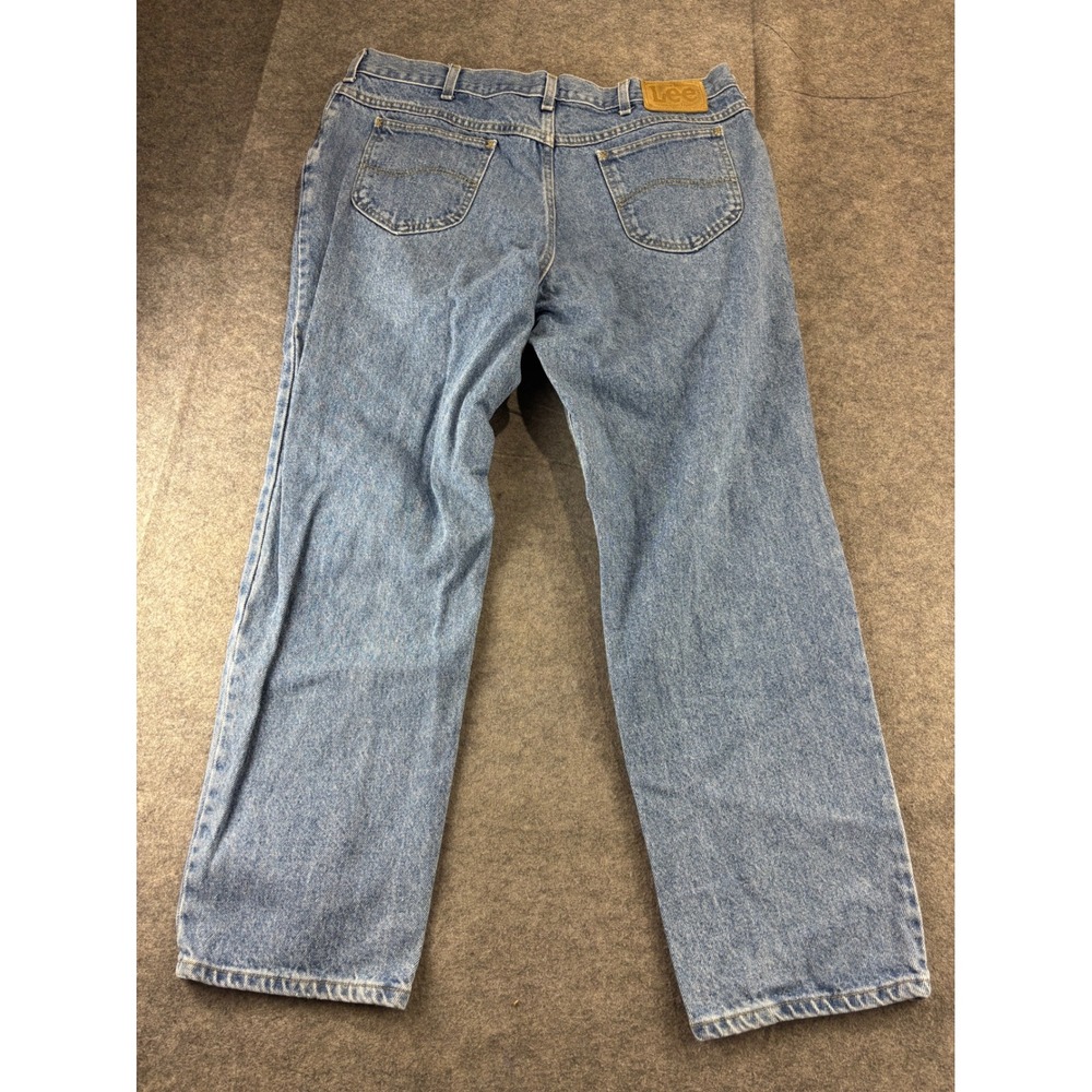 Lee Regular Fit Straight Leg Light Wash Denim Jeans Mens 40x30 205-5591